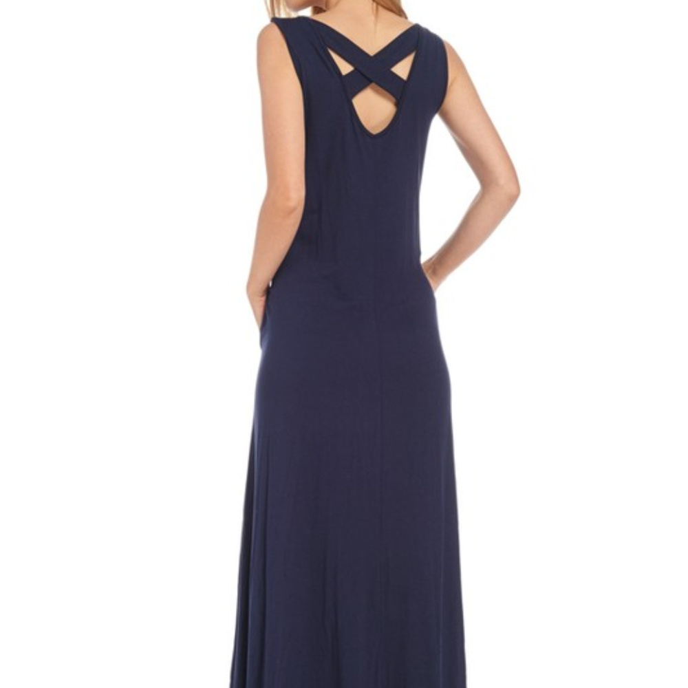 *ONE LEFT* Soft Criss Cross Back Maxi Dress - Picture 5 of 7